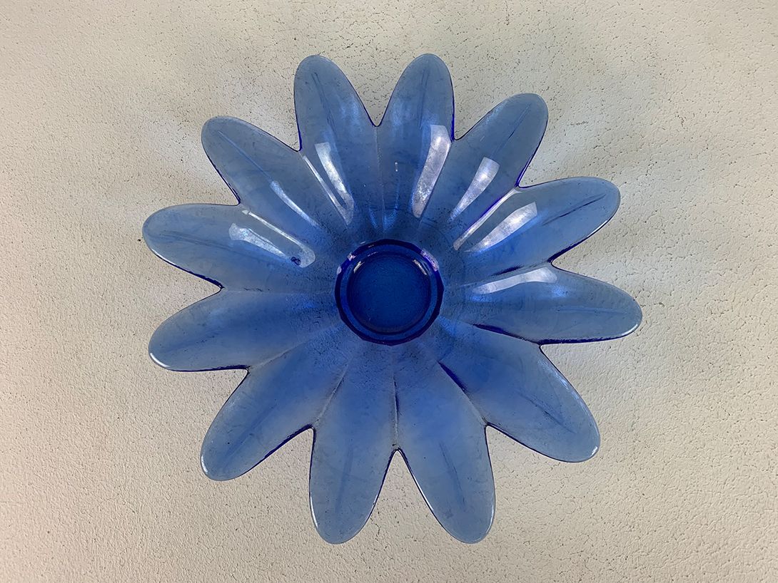 Foto Blue Flower Glass Bowl ø28cm
