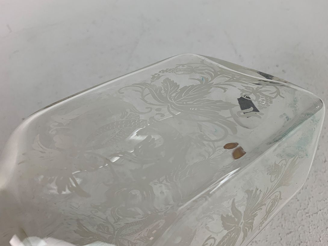 Foto Engraved Reijmyre Sweden Glass Carafe h19