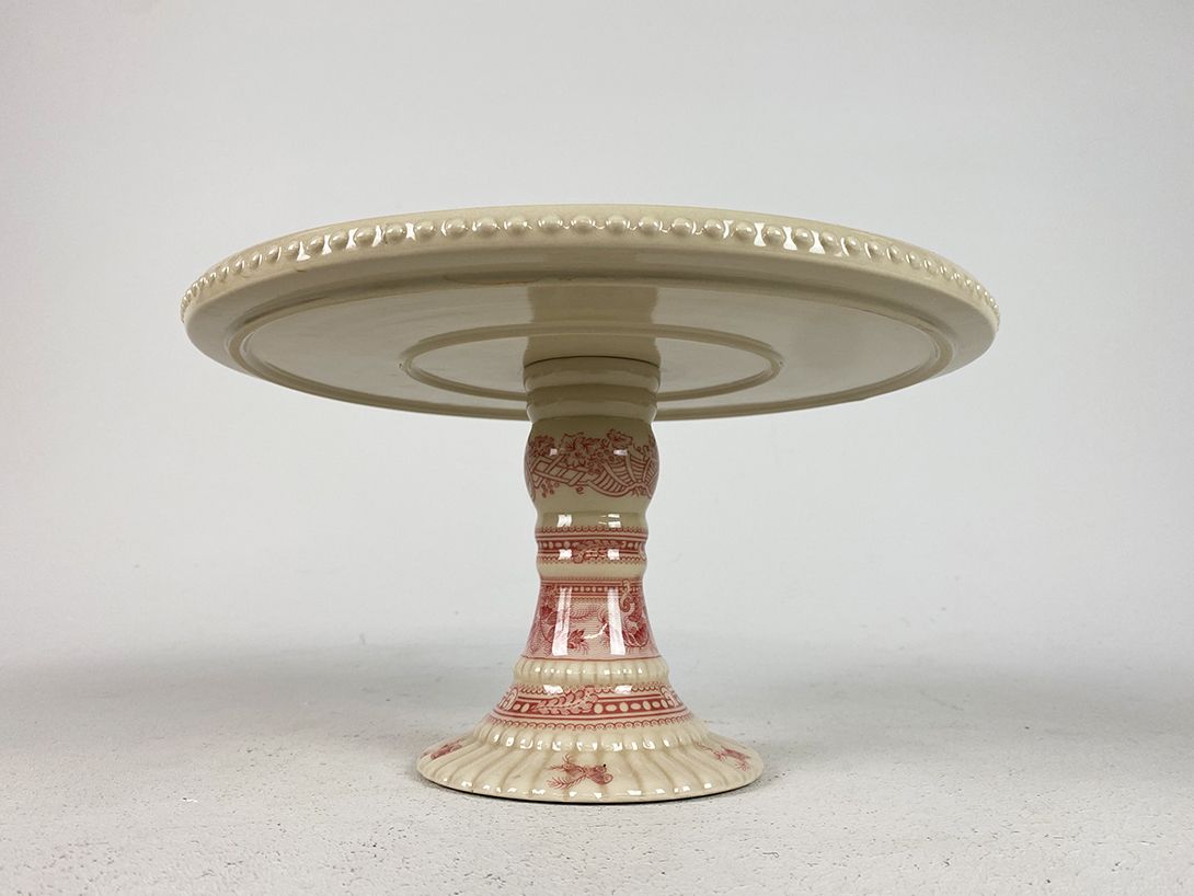 Foto Beautiful Porcelain Cake Plate on Base h16