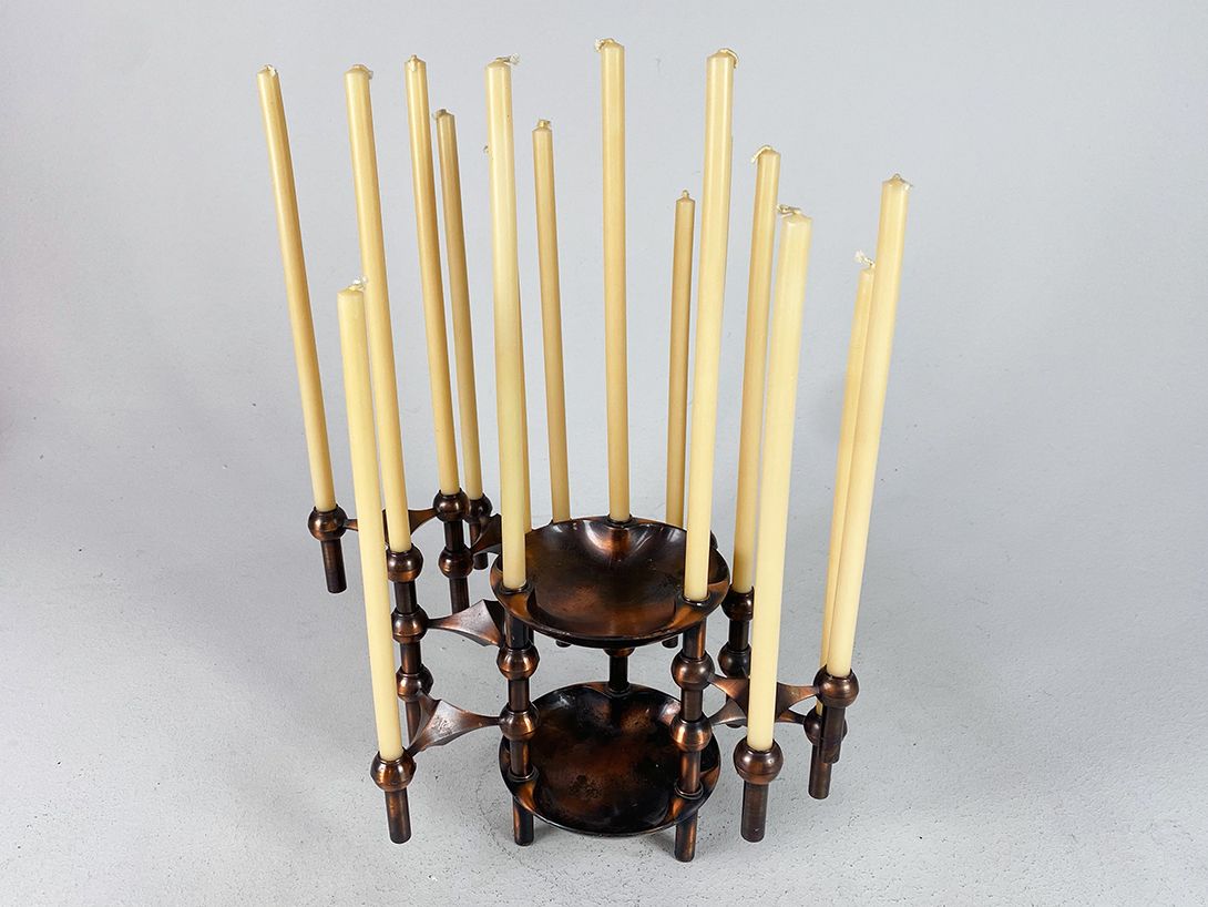 Foto Copper Ashtray and Candle Holder Combo