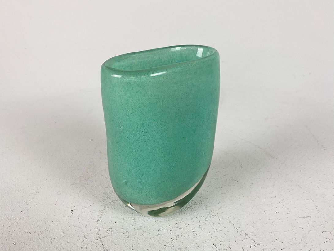 Foto Turquoise Glass Vase h15