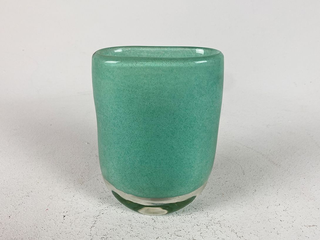 Foto Turquoise Glass Vase h15