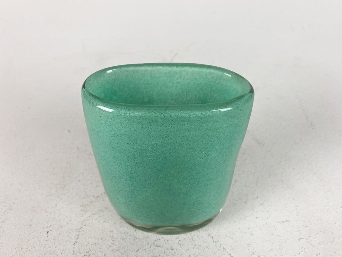 Foto Turquoise Glass Vase h15