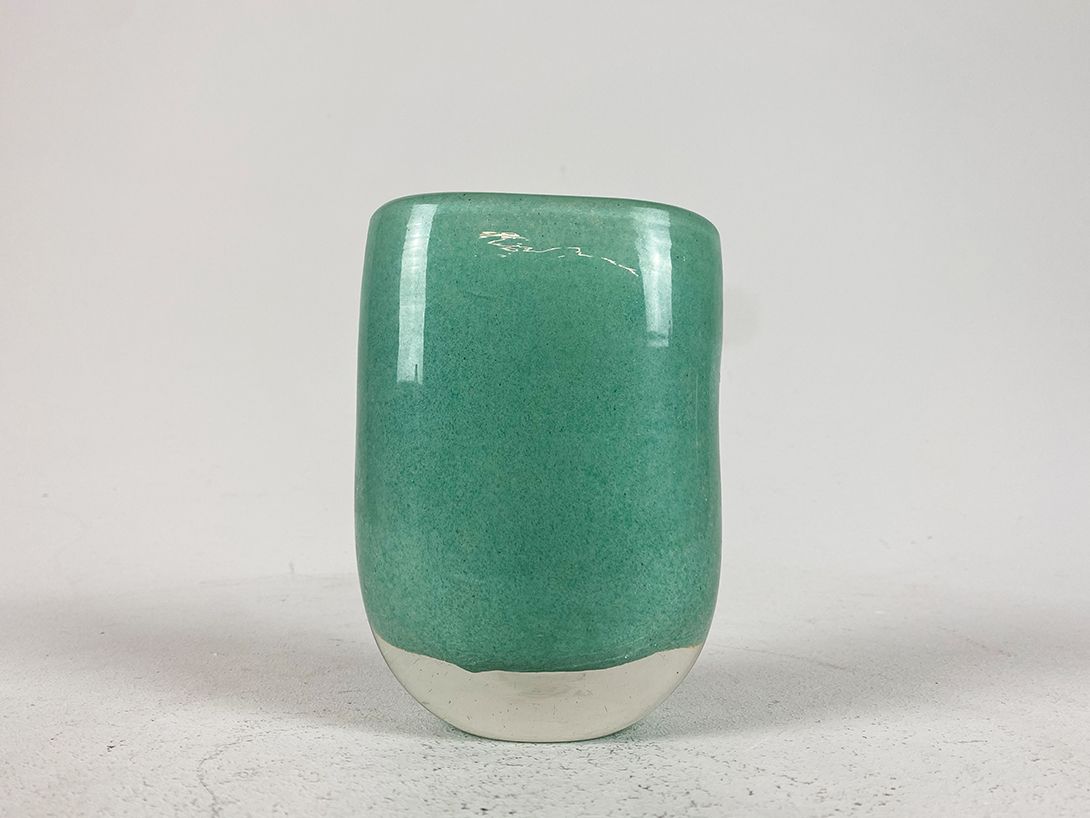 Foto Turquoise Glass Vase h15