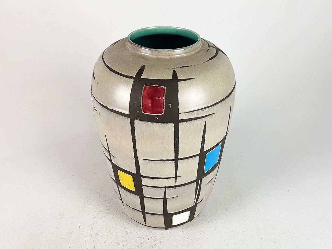 Foto Abstract Mondrian Style Vase h43 B7