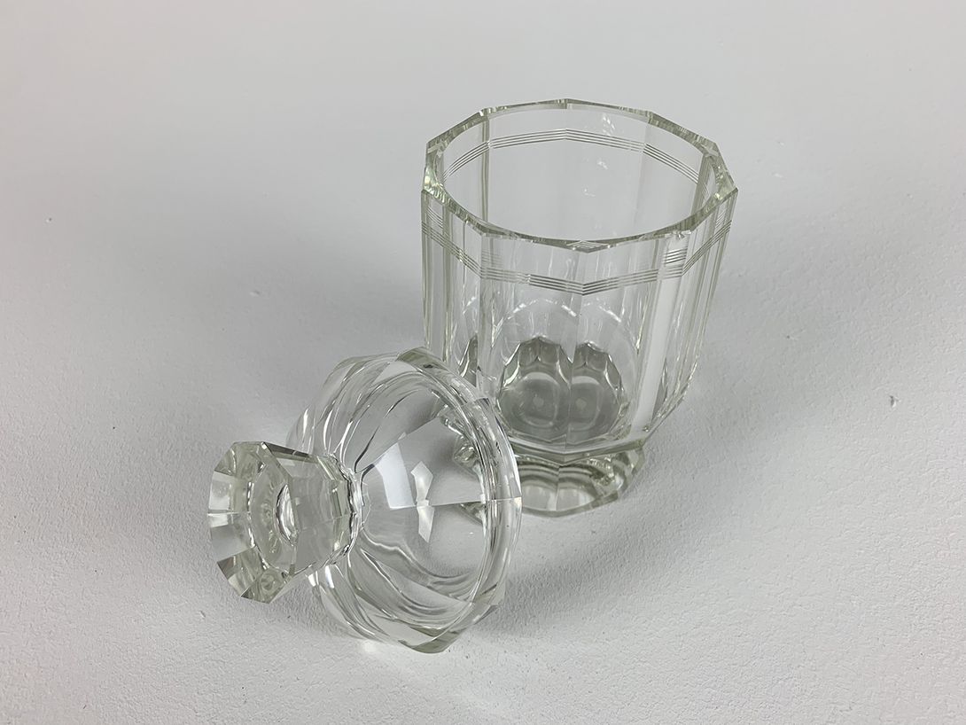Foto Art Deco Glass Candy Jar h19