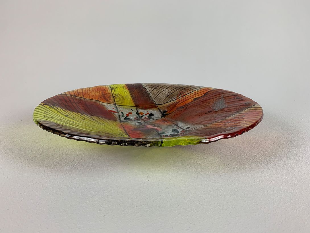 Foto Colorful Murano Glass Plate 1993 ø37