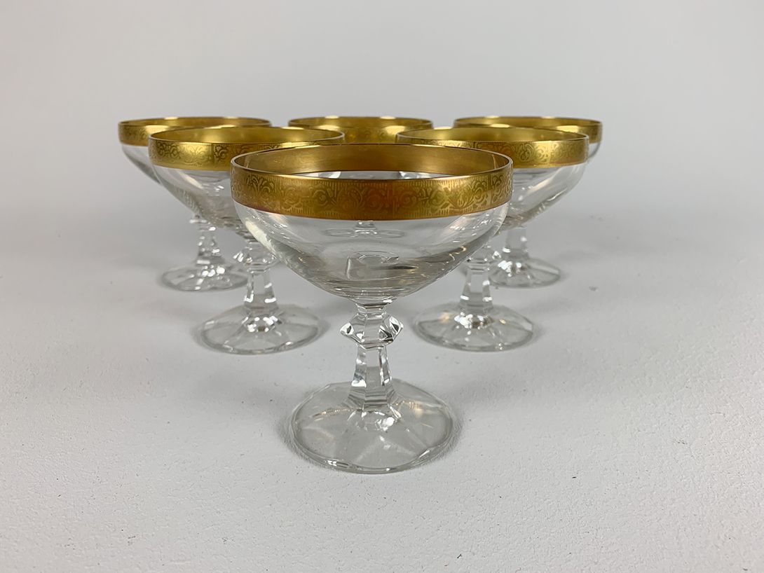Foto Posh Gold Rim Champagne Glass h11