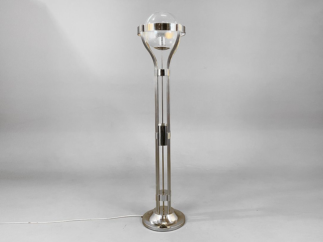 Foto Rare Chrome Floor Lamp from Palast der Republik h170 A1