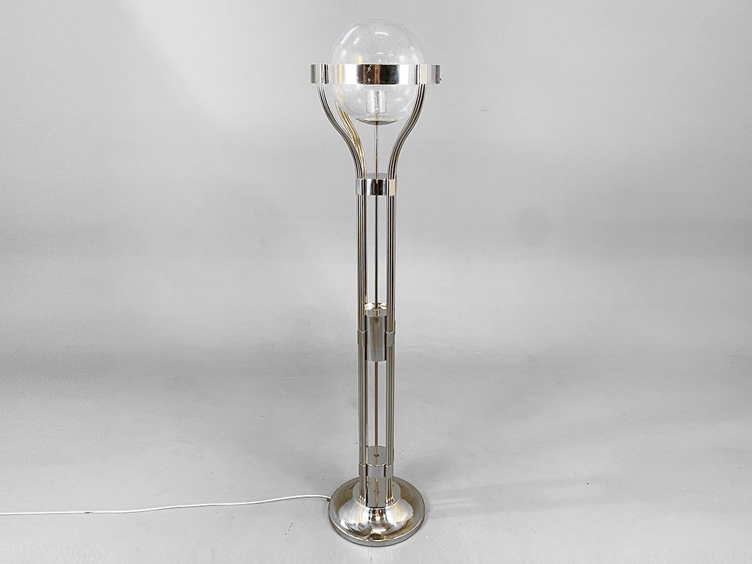 Foto Rare Chrome Floor Lamp from Palast der Republik h170 A1