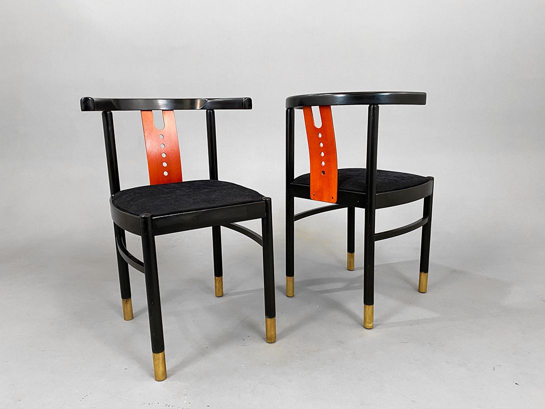 Foto Modern Bauhaus Style Chair with Textile Seat