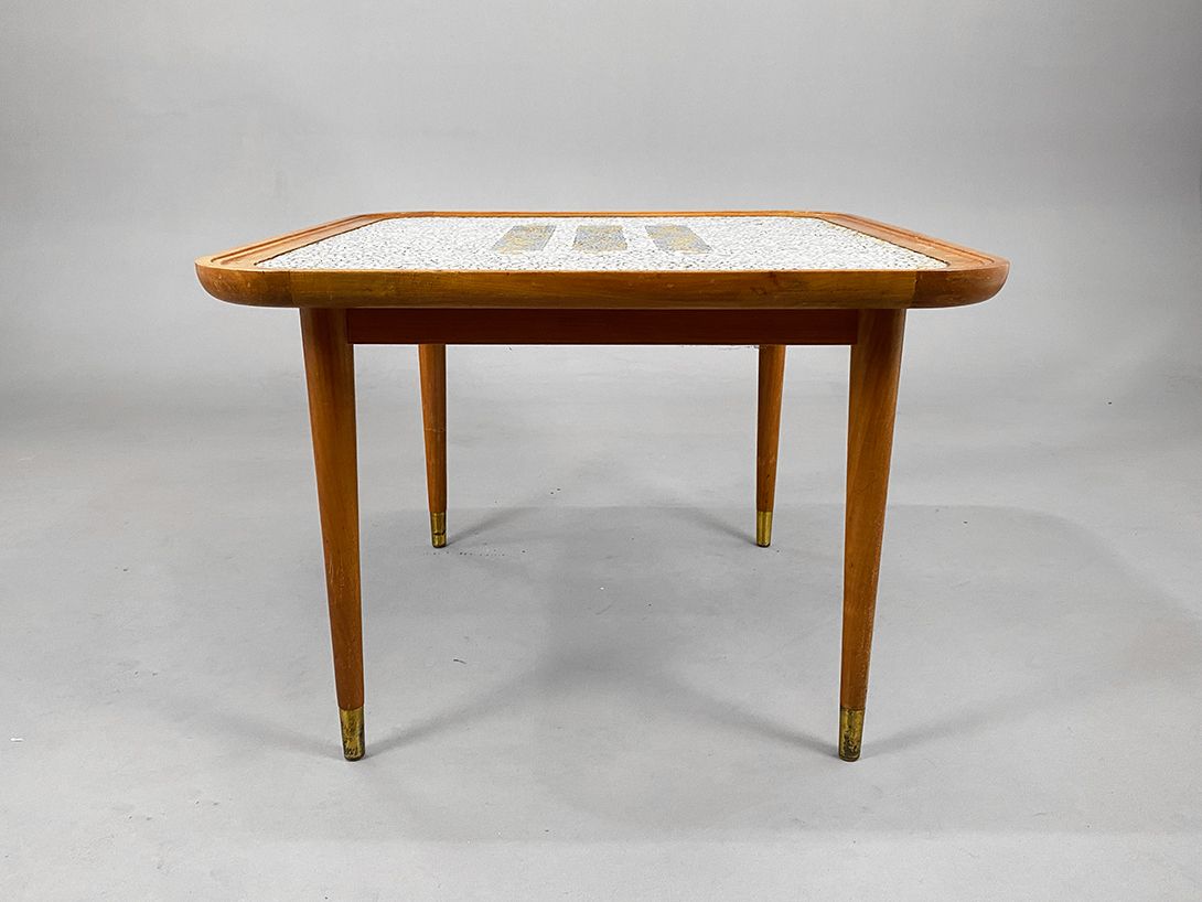 Foto Lovely Mosaic Teak Coffee Table h55x80x90