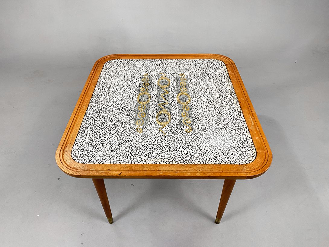 Foto Lovely Mosaic Teak Coffee Table h55x80x90