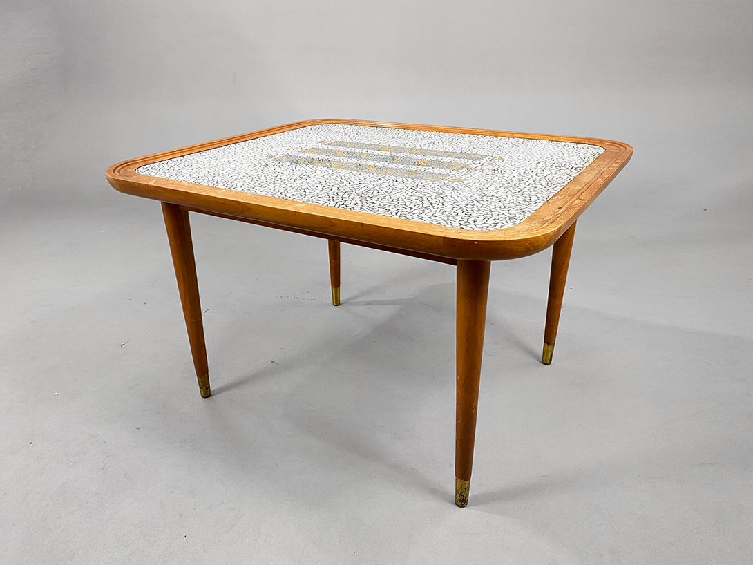 Foto Lovely Mosaic Teak Coffee Table h55x80x90