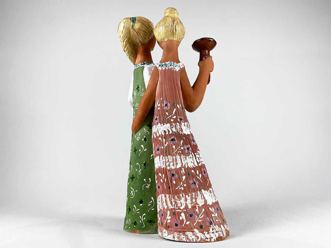 Foto Candleholder, two singing Folk Girls