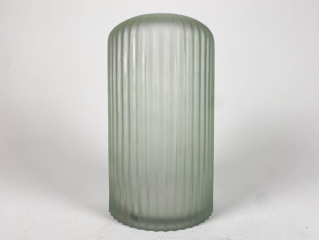 Foto Sage Green Ribbed Glass Vase h31x18