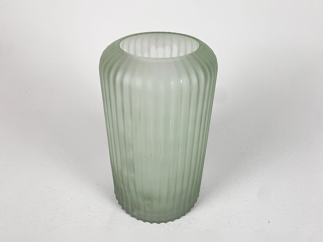 Foto Sage Green Ribbed Glass Vase h31x18
