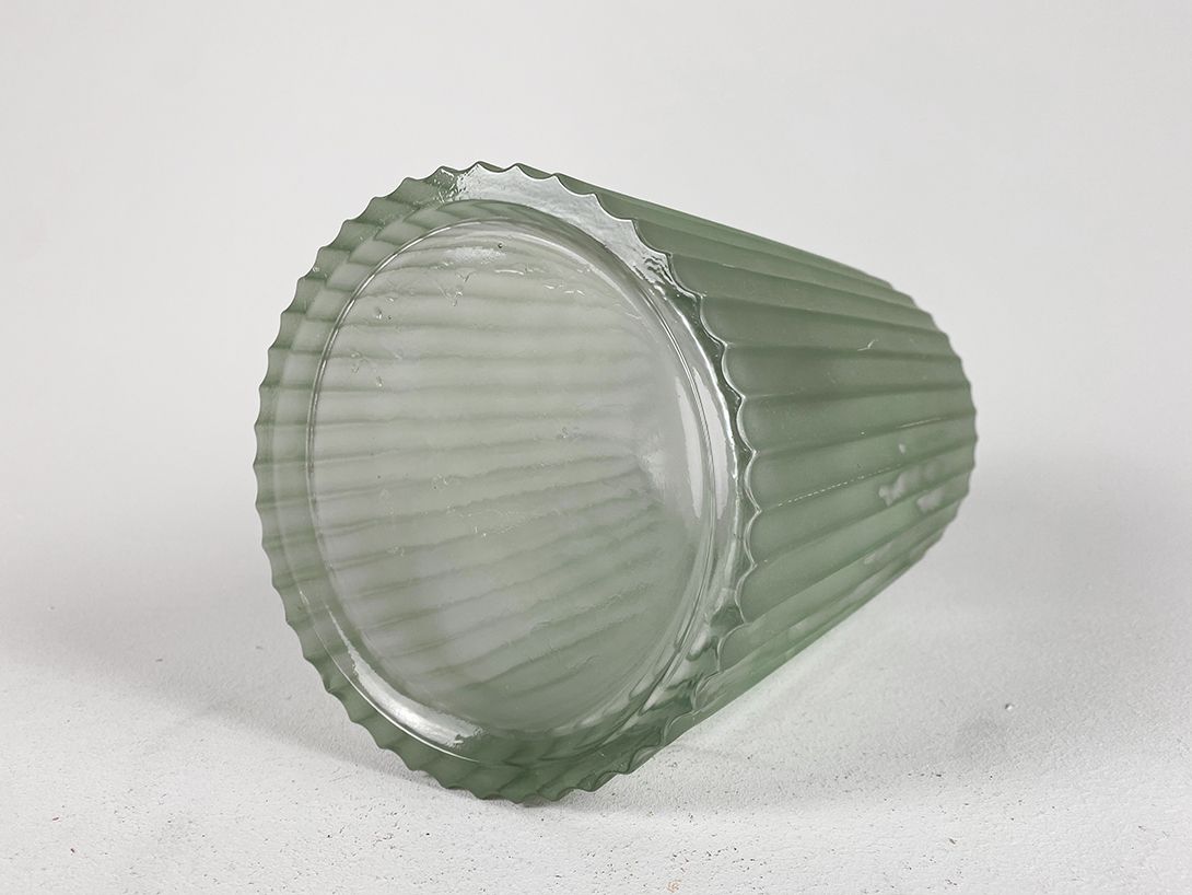 Foto Sage Green Ribbed Glass Vase h31x18