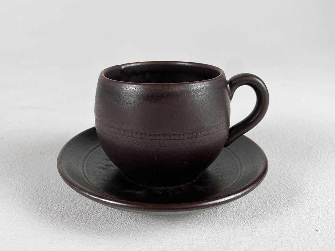 Foto Brown Ceramic Coffee Set, Sweden