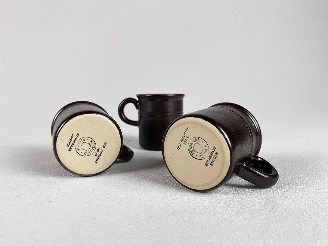 Foto Four Brown Espresso Cups, Sweden