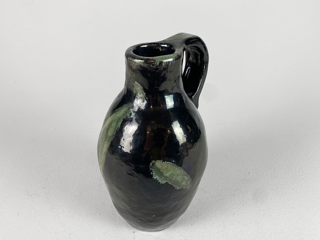 Foto Dark Green Glossy Jug Vase h30 C5