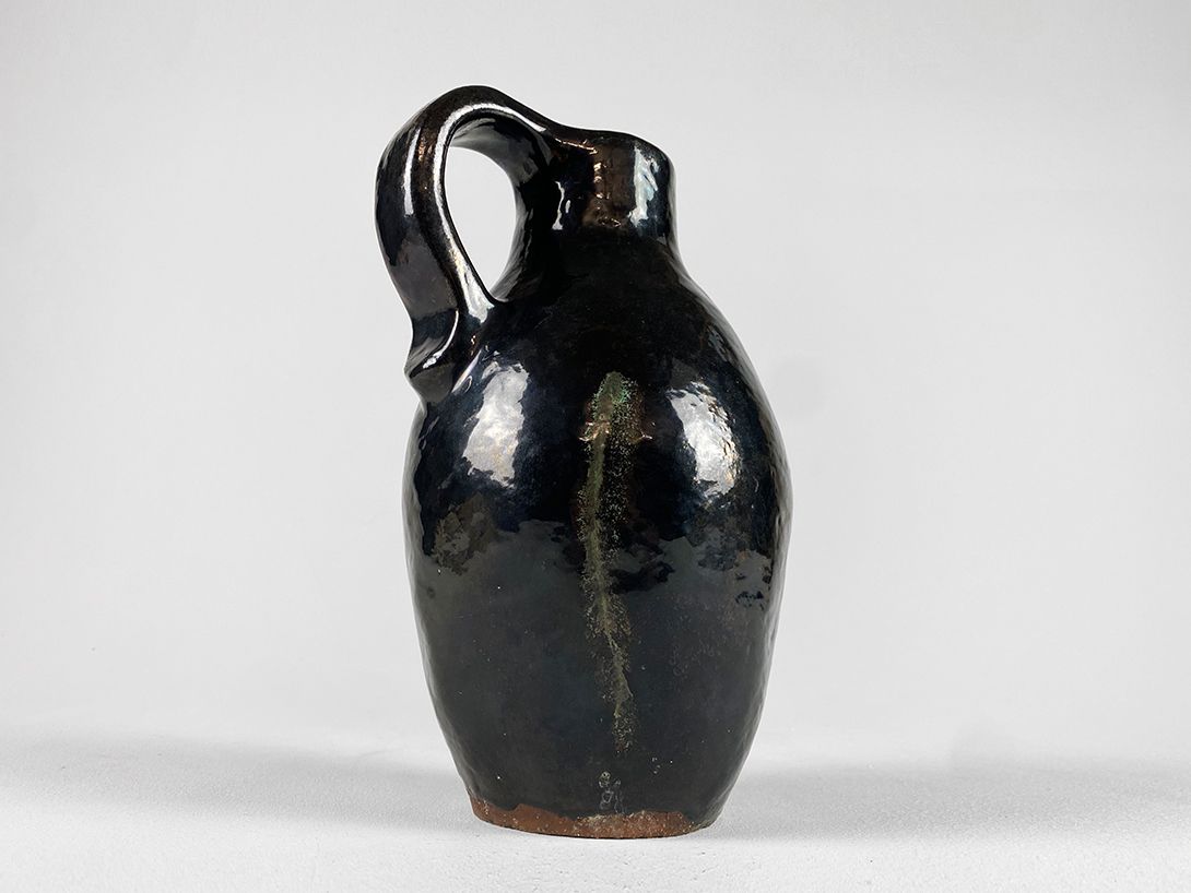 Foto Dark Green Glossy Jug Vase h30 C5