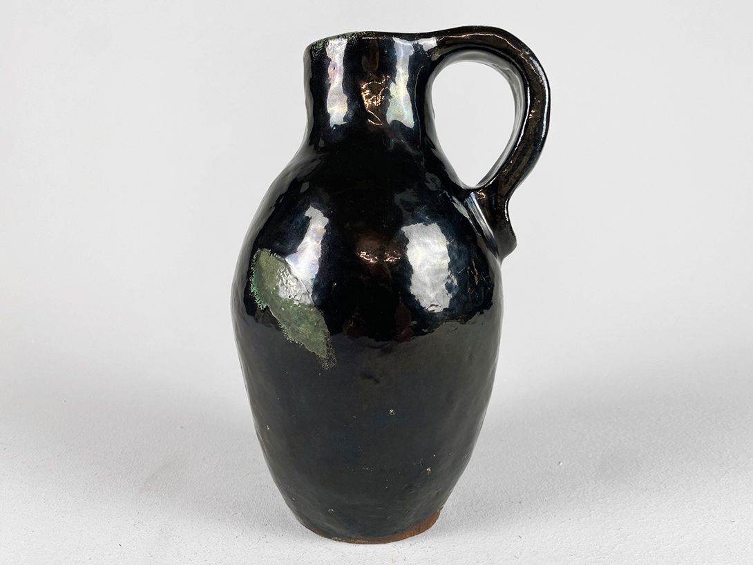 Foto Dark Green Glossy Jug Vase h30 C5
