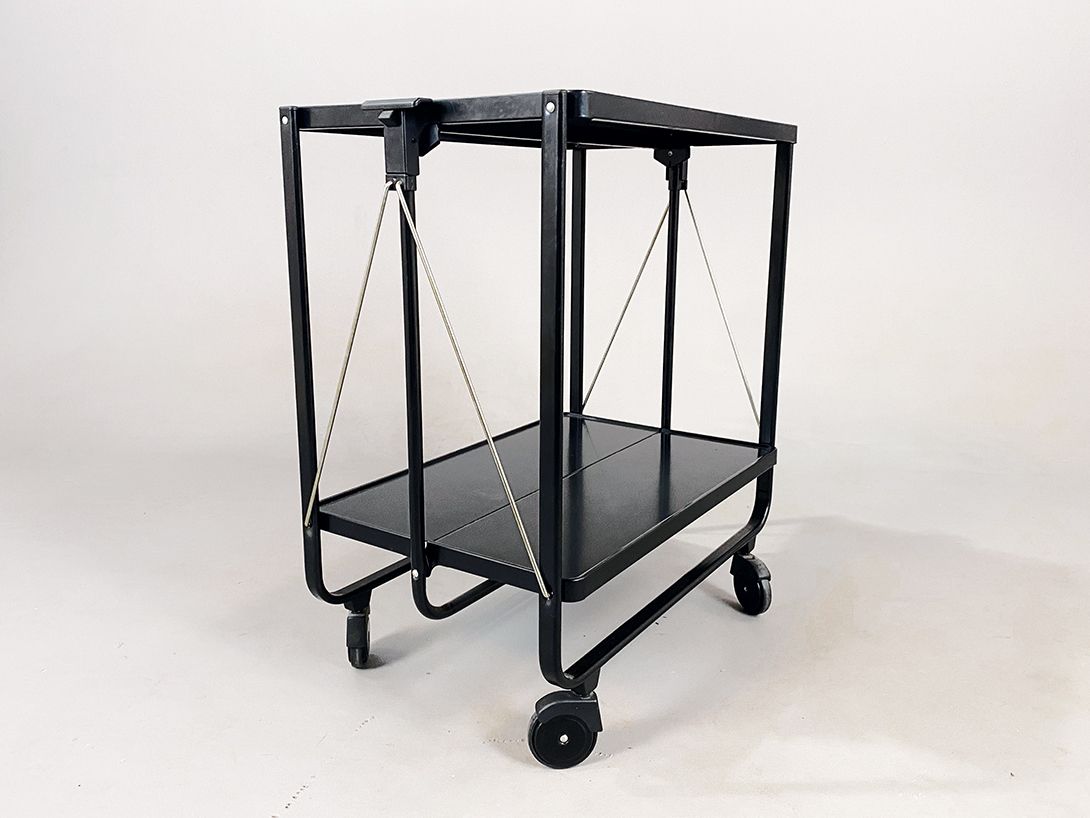 Foto Black Metal Serving Cart h70