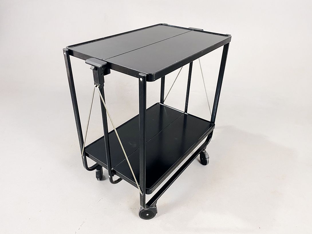 Foto Black Metal Serving Cart h70
