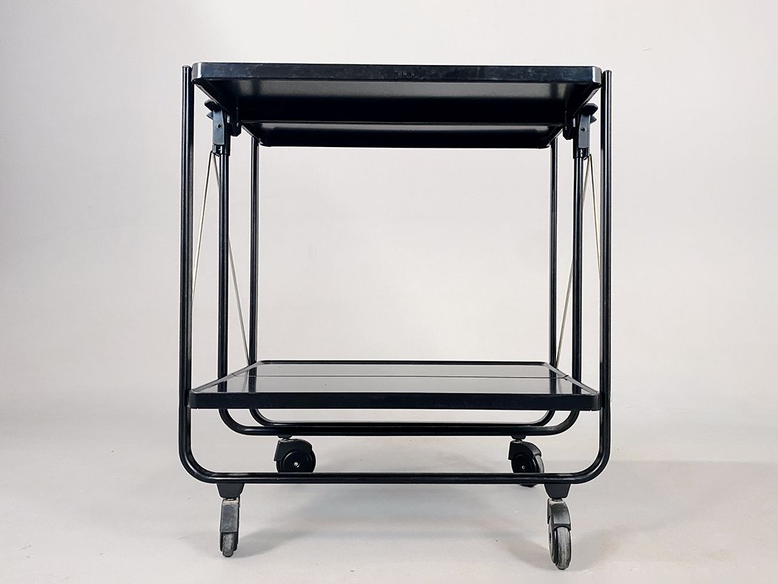 Foto Black Metal Serving Cart h70