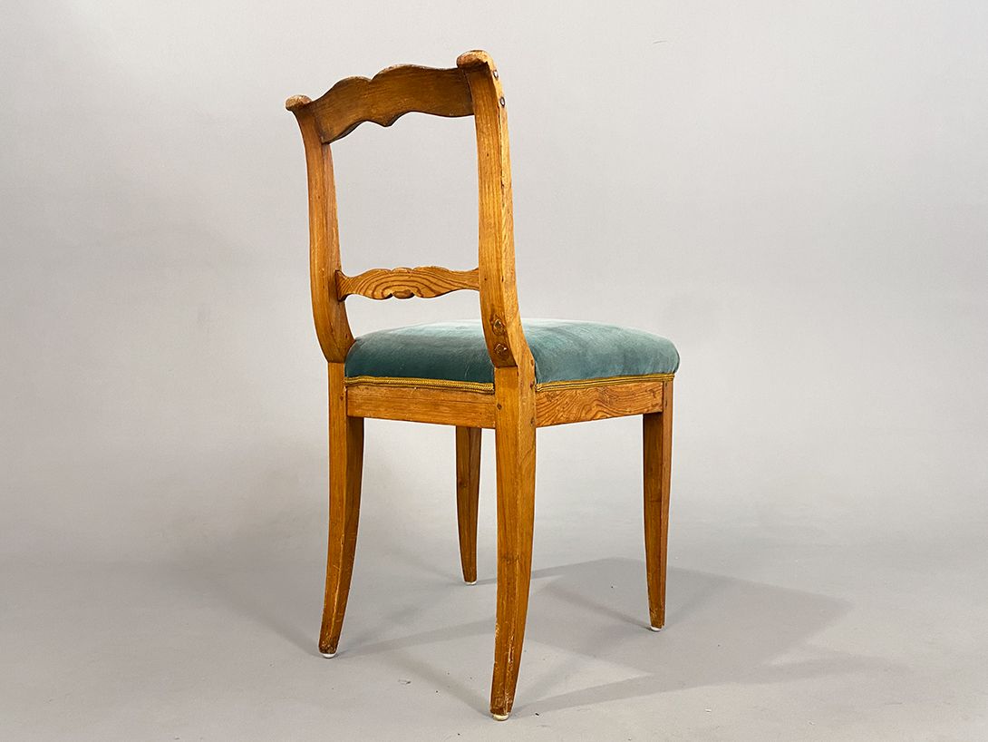 Foto Turquoise Velvet Upholstered Chair