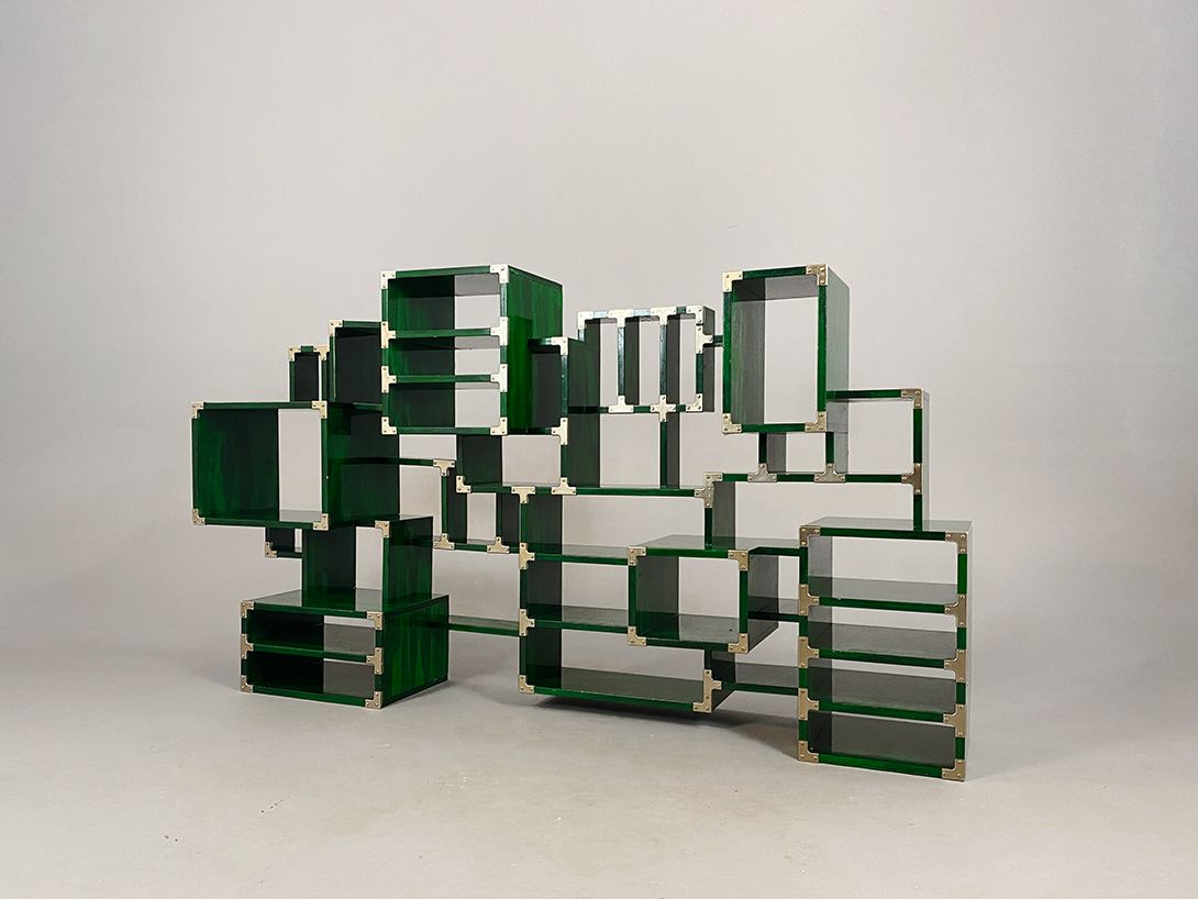 Foto Giant Green Cubist Shelf