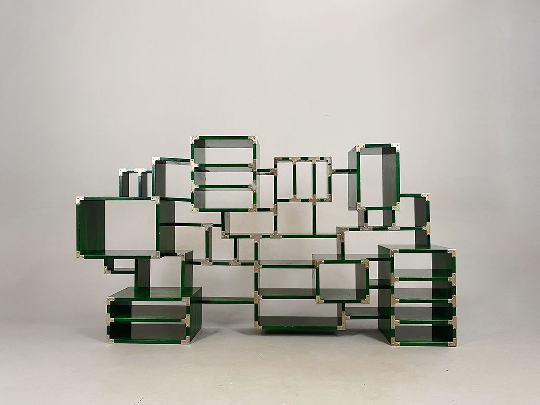 Foto Giant Green Cubist Shelf