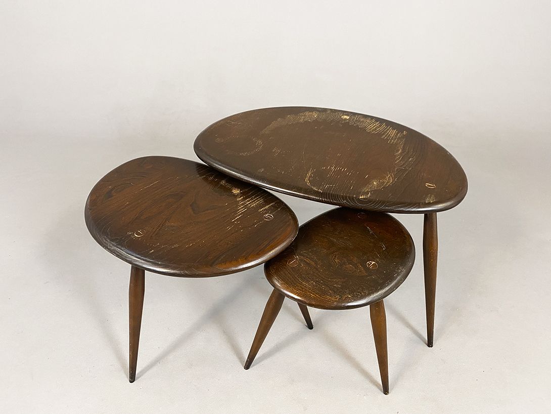Foto Wooden Nesting Table Set h33-41