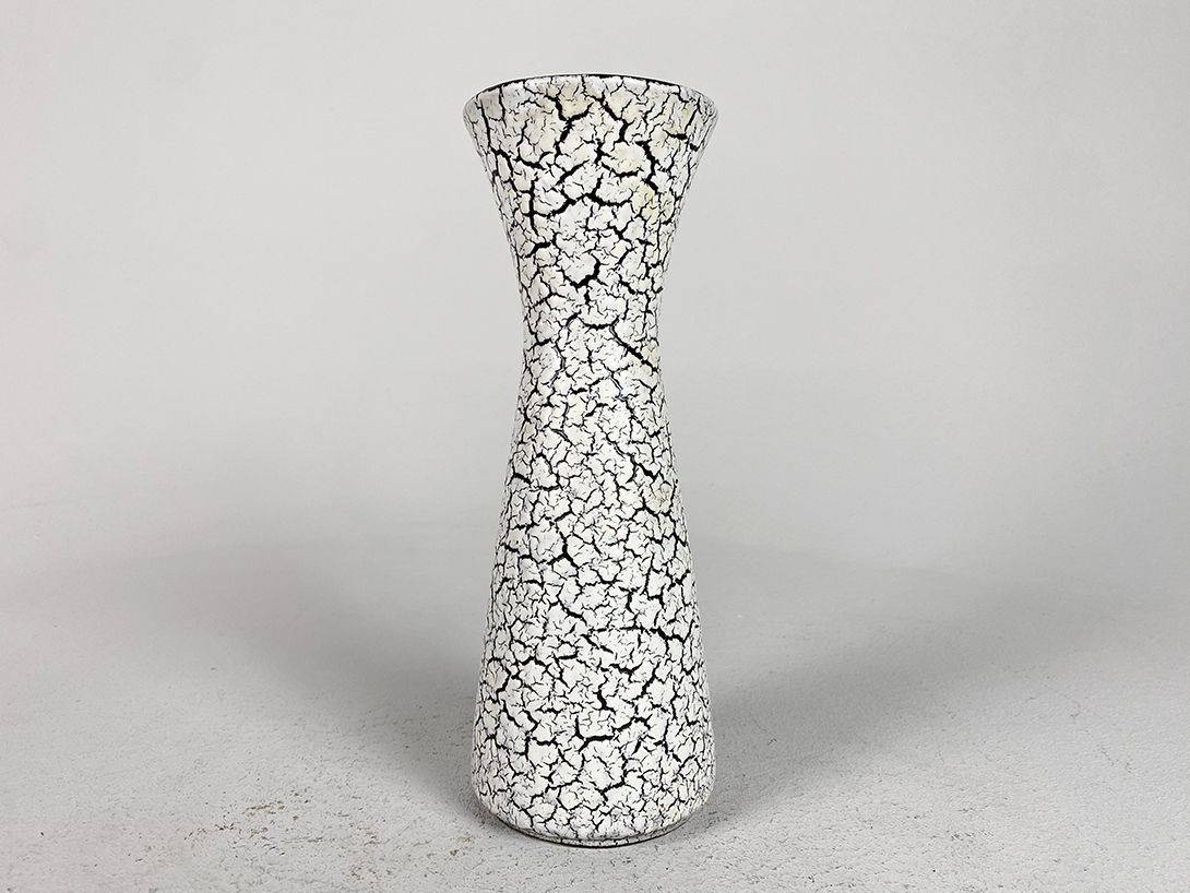 Foto Modern Black and White Crack Structured Flower Vase