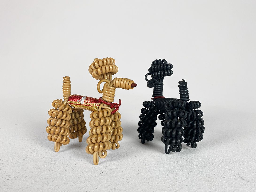 Foto Telephone Wire Poodles Small h14x12x7