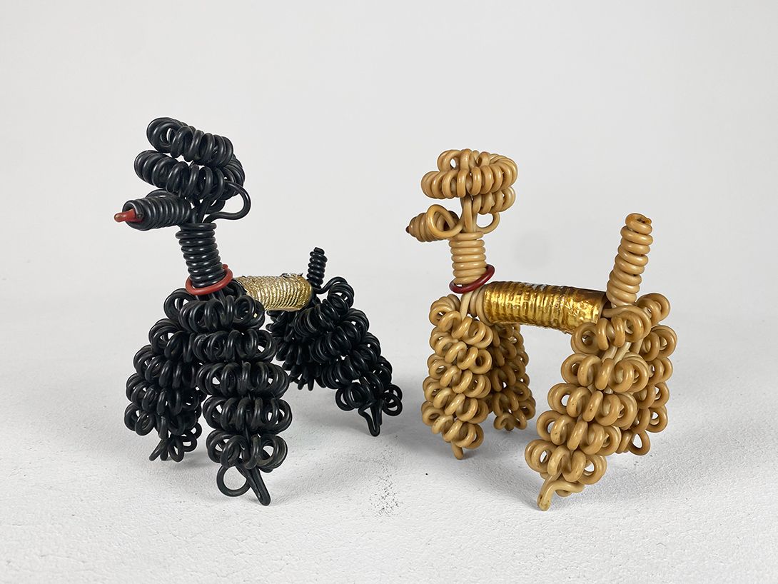 Foto Telephone Wire Poodles Large h17x13x8