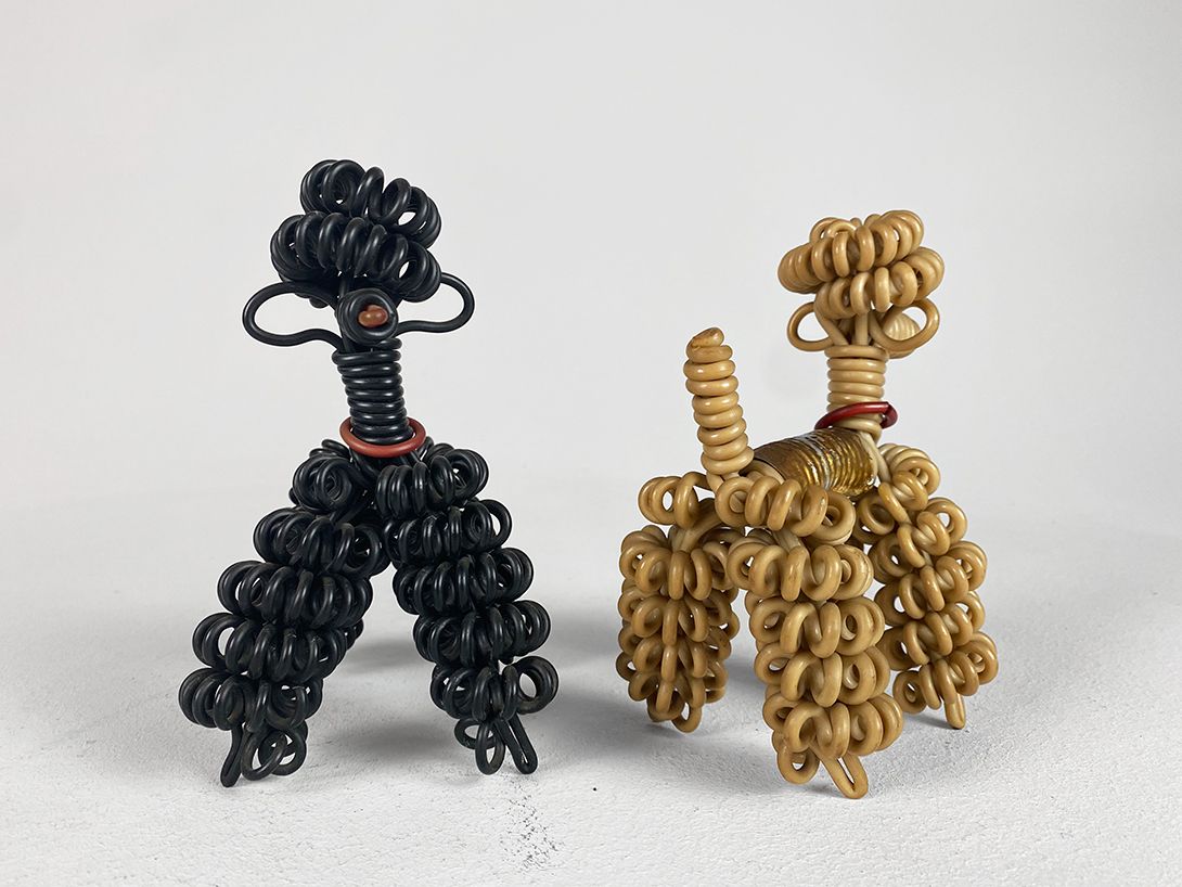 Foto Telephone Wire Poodles Large h17x13x8