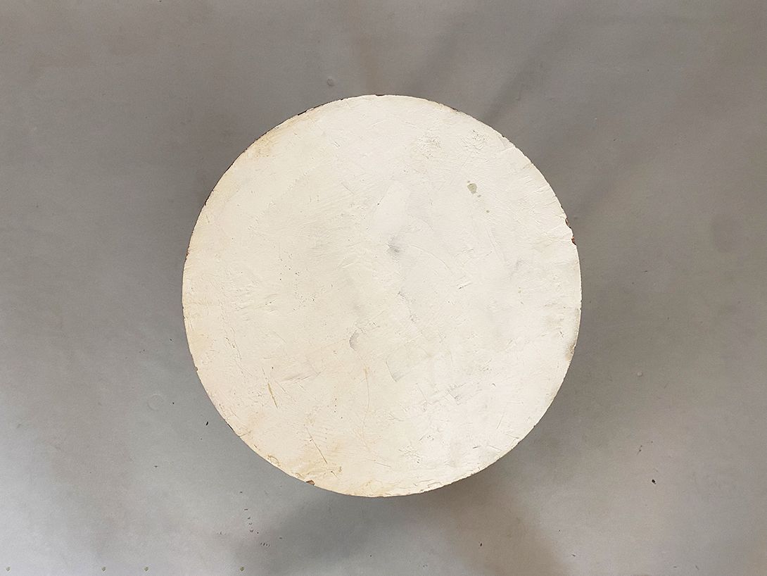 Foto Round Side Table with White Painted Top h55x48