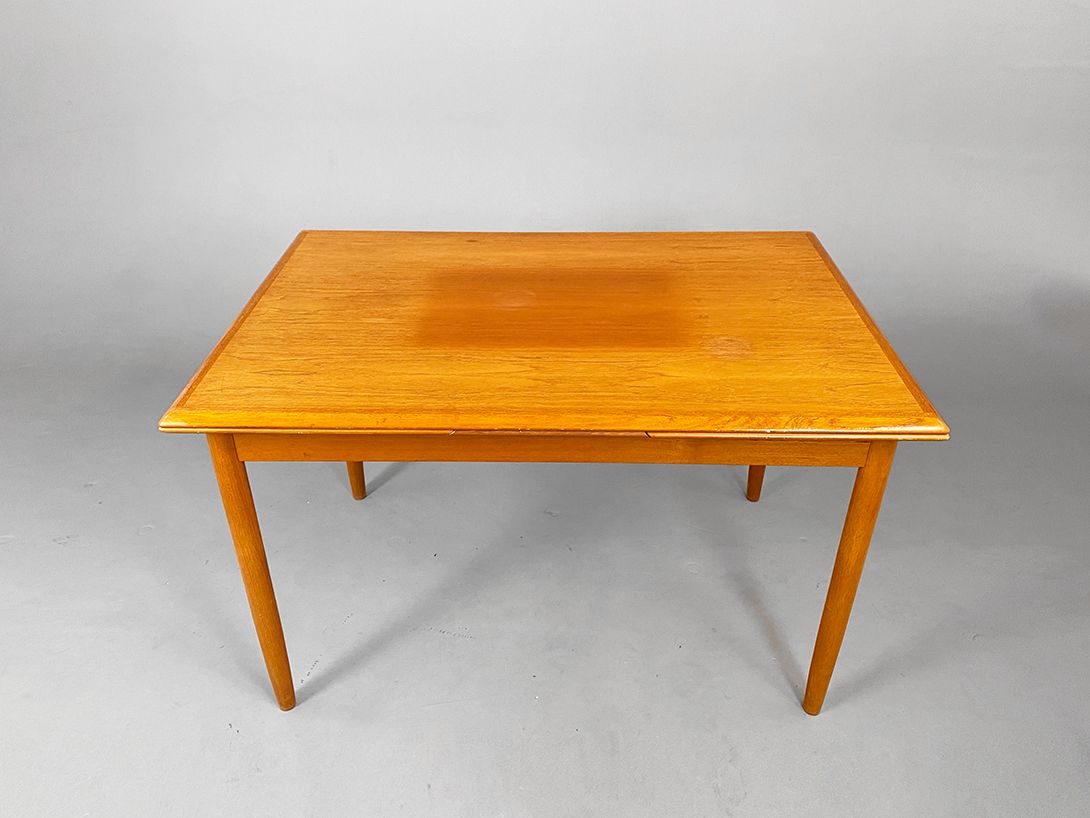 Foto Danish extendible Teak Dining Table h74x120x80