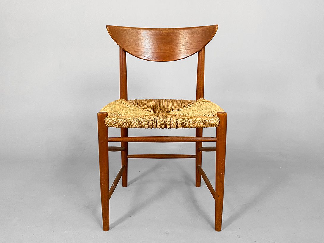 Foto Danish Teak Wicker Chair