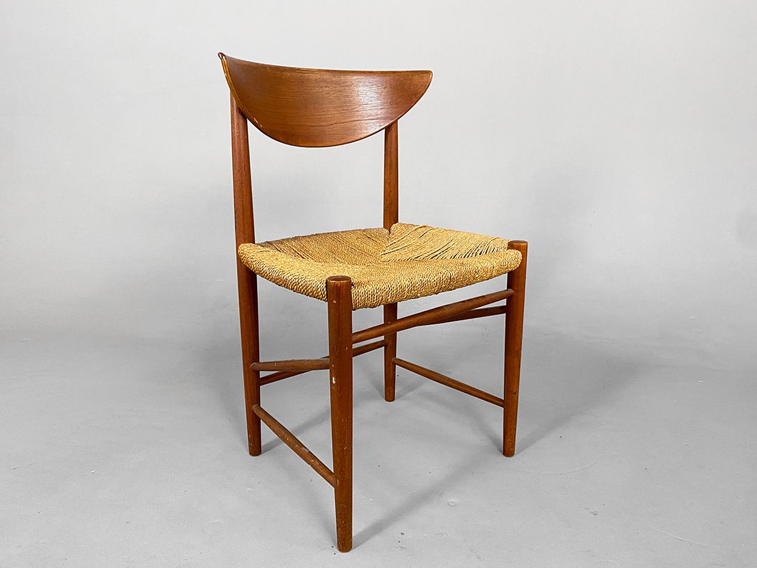 Foto Danish Teak Wicker Chair