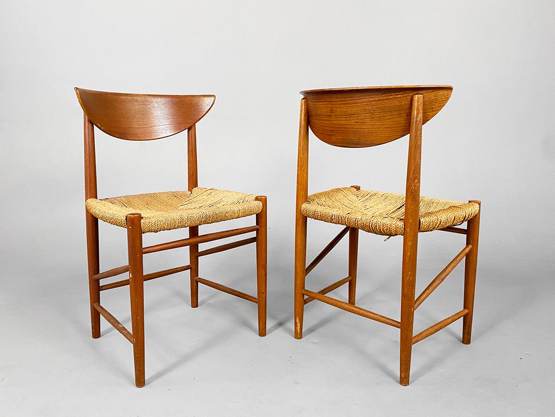 Foto Danish Teak Wicker Chair