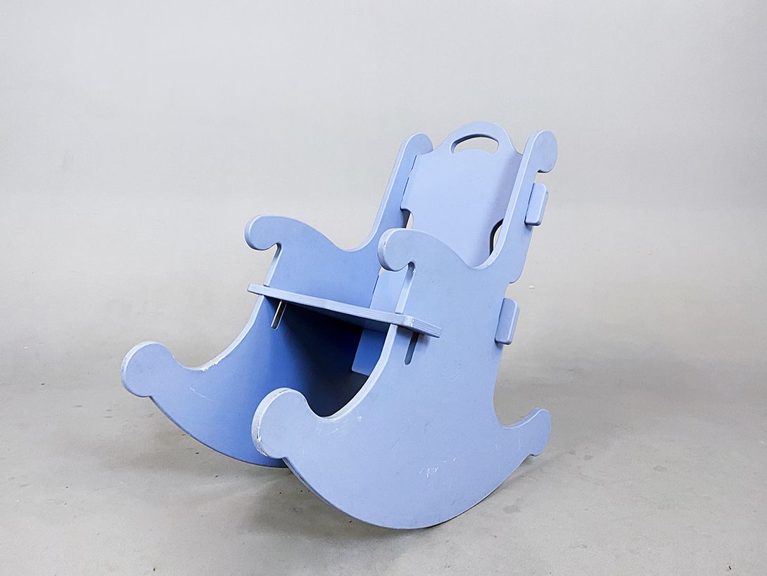 Foto Baby Blue Children&#8217;s Rocking Chair 1909 h65