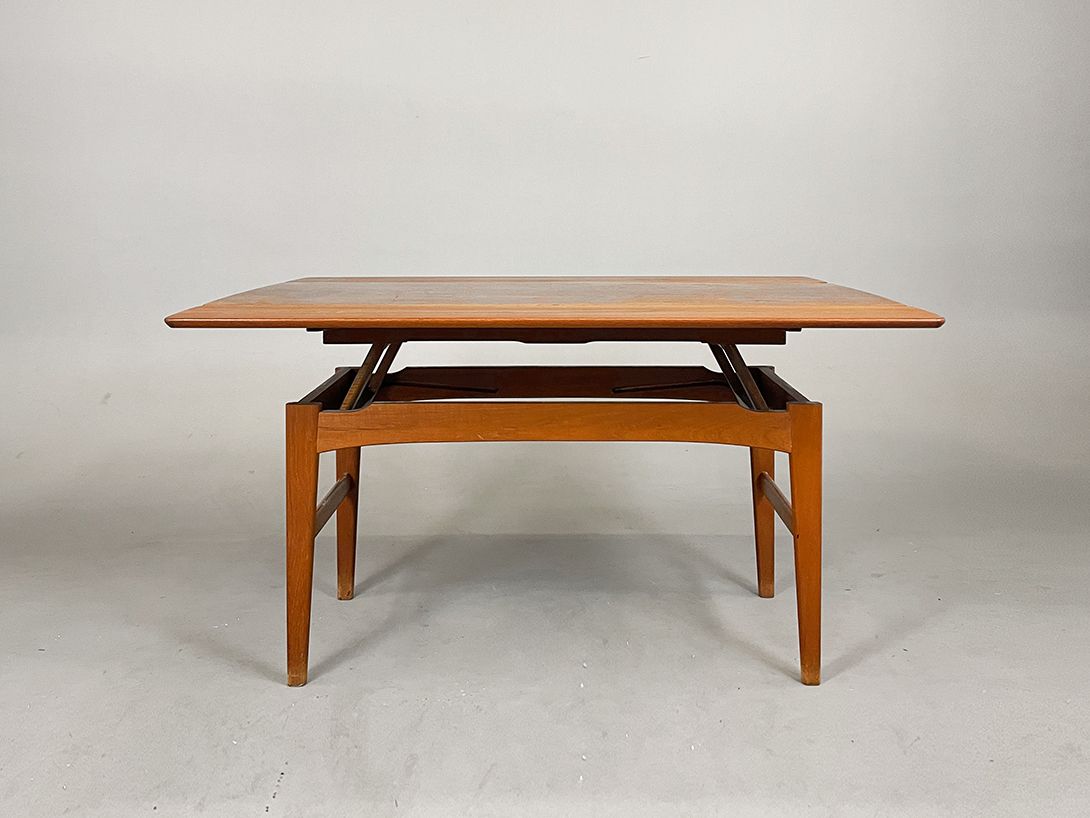 Foto Danish Height Adjustable Teak Table h53-90