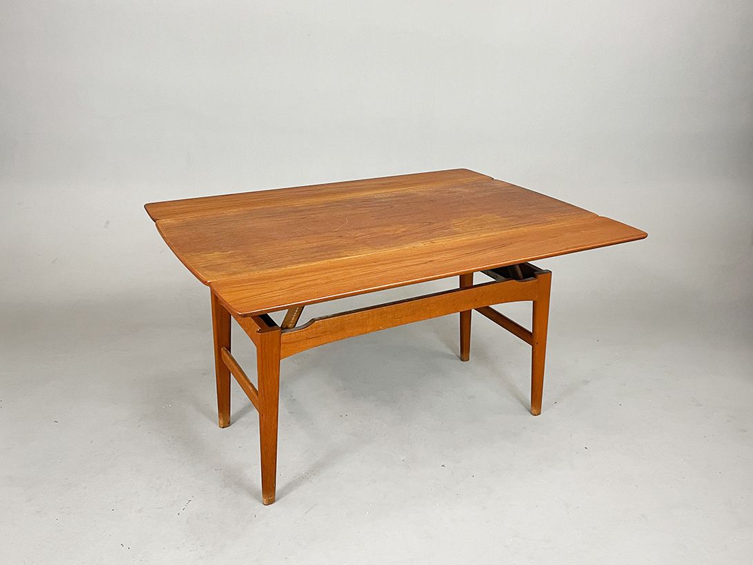 Foto Danish Height Adjustable Teak Table h53-90