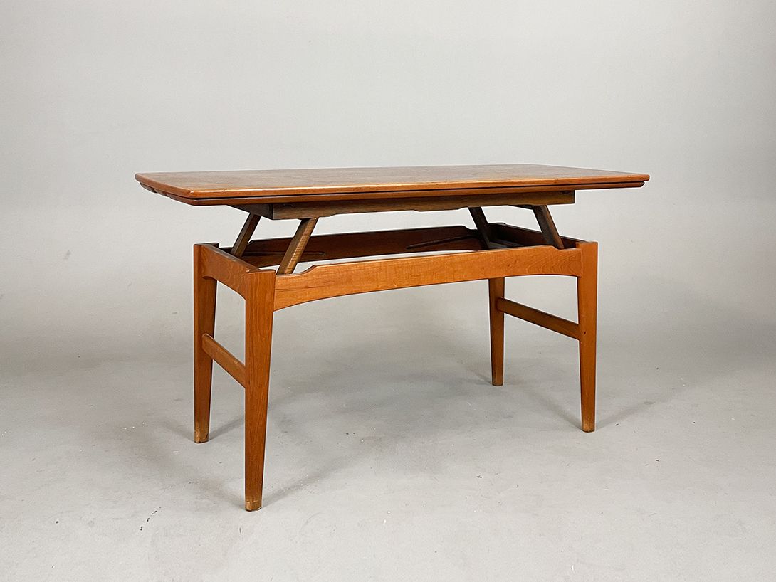 Foto Danish Height Adjustable Teak Table h53-90