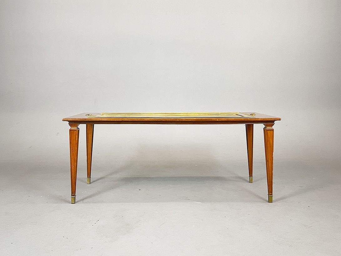 Foto Coffee Table with detachable Brass Serving Tray h50x125