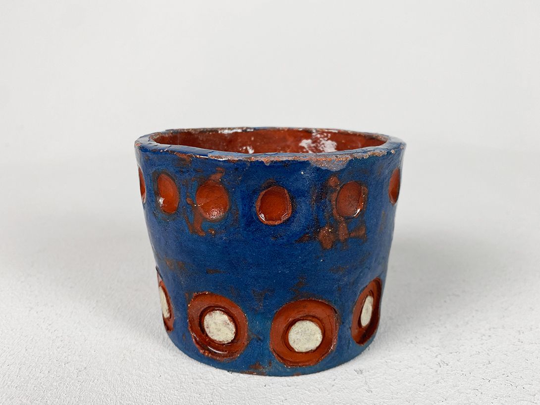 Foto Rustic Painted Flower Pot h8
