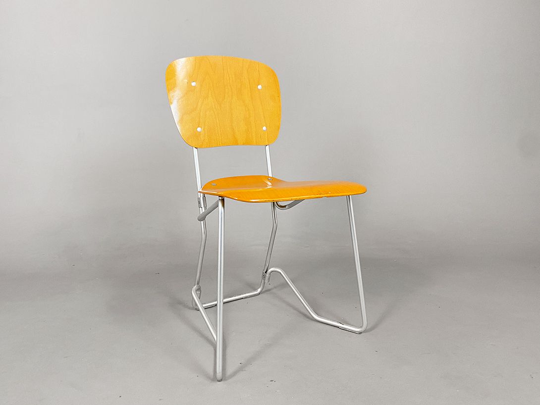 Foto Brown Alu Flex Chair by Armin Wirth 1950 h82x40